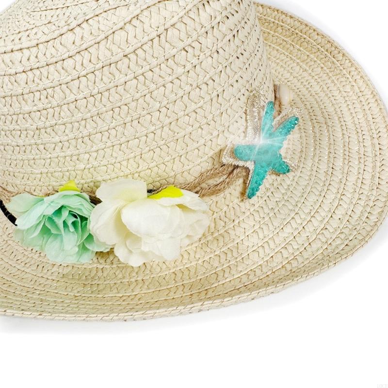 Outdoor Adventure Hat - Verstelbare stro-zonnehoed voor kinderen Winddicht strandhoofdaccessoire