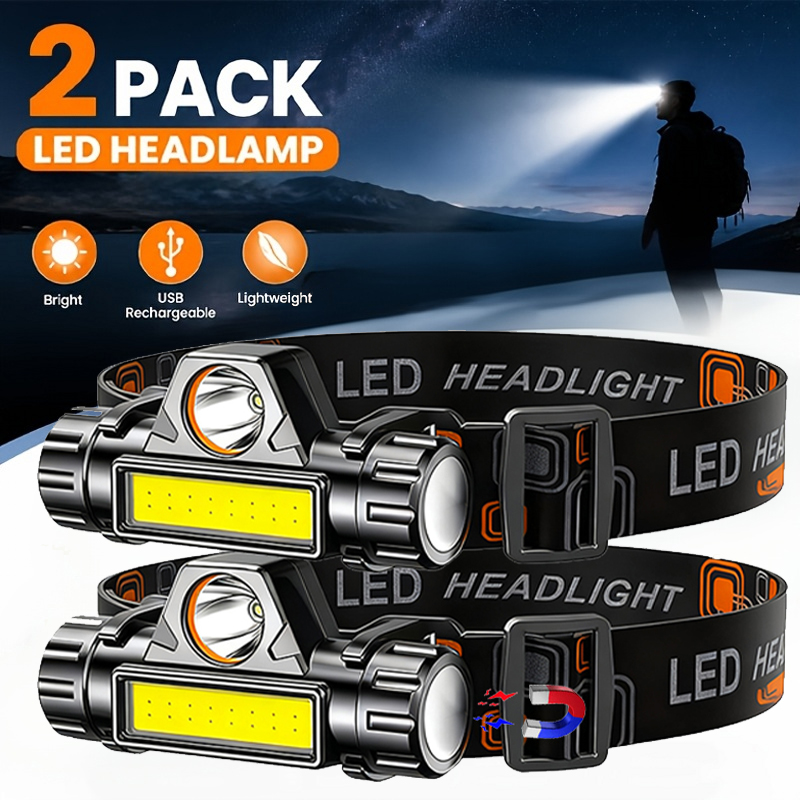 Headlamp Waterproof Rechargeable - Superheldere LED-koplamp Oplaadbare waterdichte zaklamp met