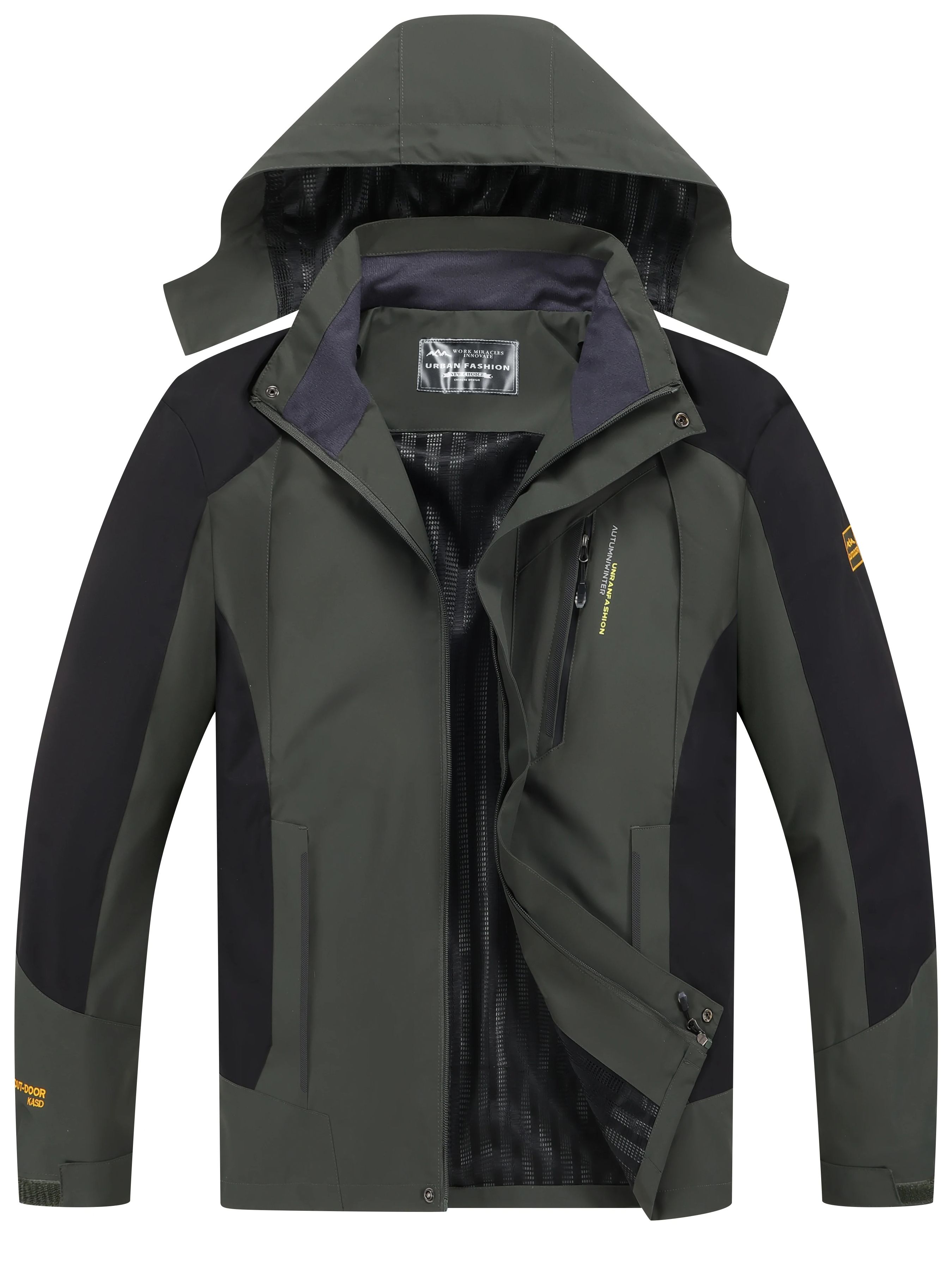 Outdoor Adventure Hat - Waterdichte wandeljas voor heren, groot formaat,