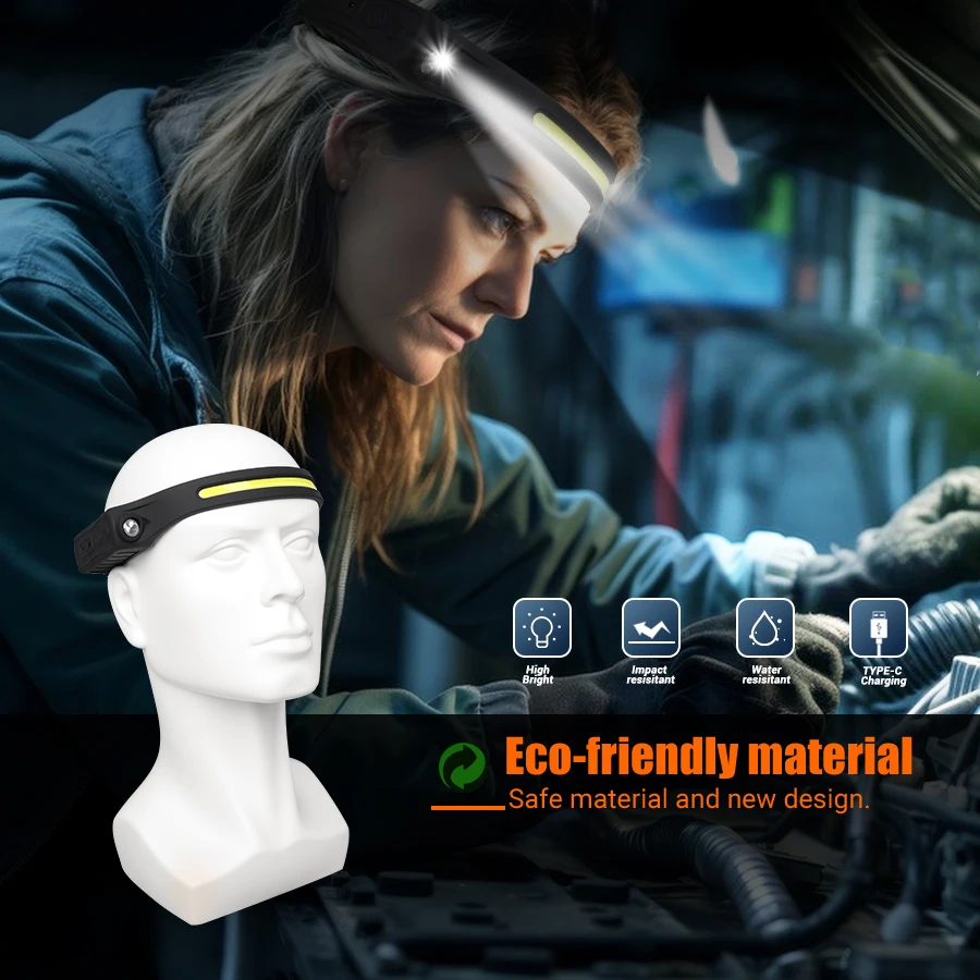 Oplaadbare koplamp 350 lumen b - Headlamp Waterproof Rechargeable recensie en prijs
