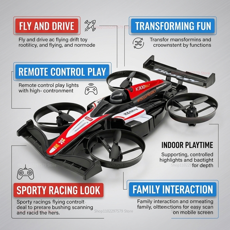 RC UAV Vliegende Drift Auto's  - Outdoor Adventure At recensie en prijs