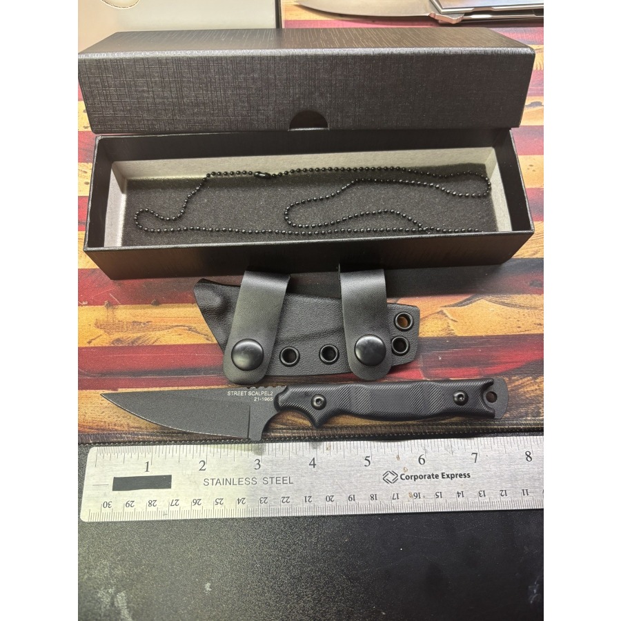 TOPS Street Scalpel 2-mes canv - Survival Knife Full Tang recensie en prijs